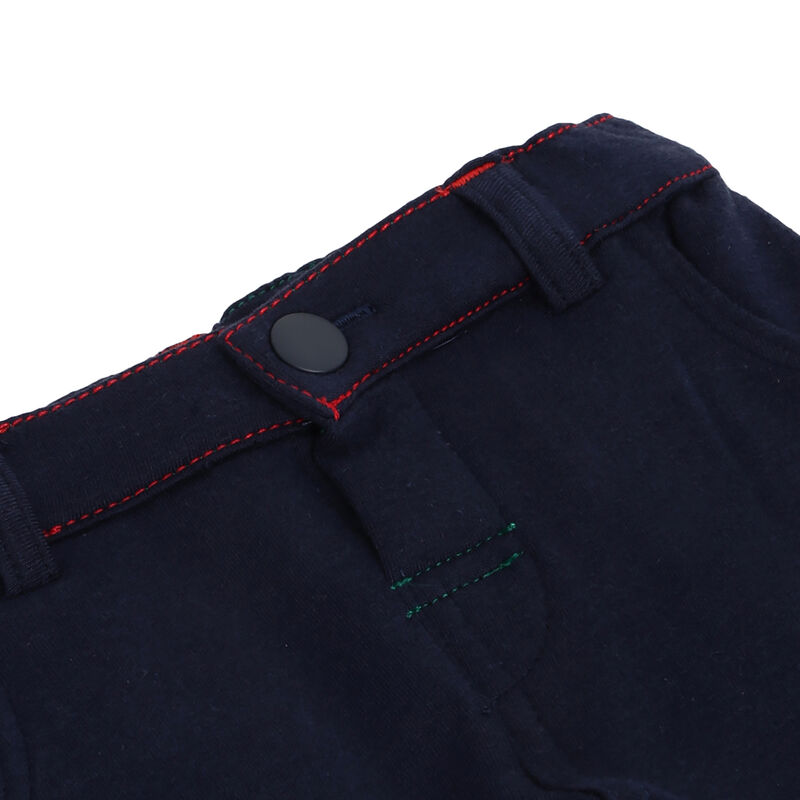 Boys Dark Blue Solid Long Trouser image number null
